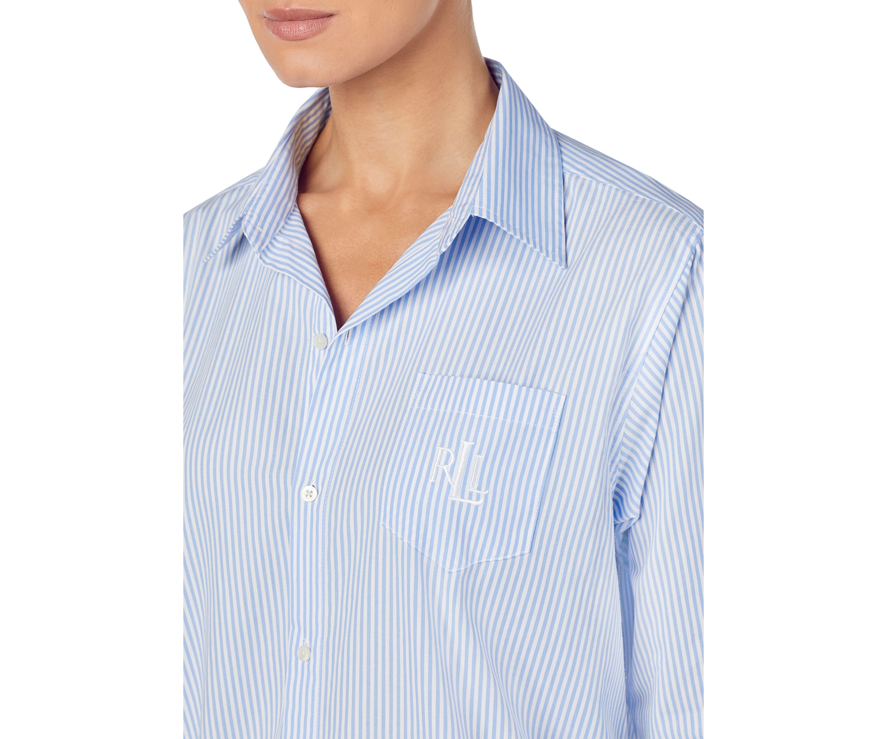 Woven Cotton His Shirt Sleep Shirt