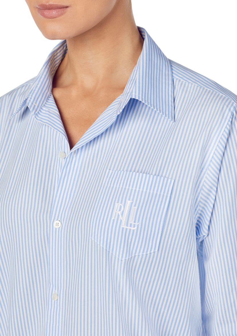 Woven Cotton His Shirt Sleep Shirt