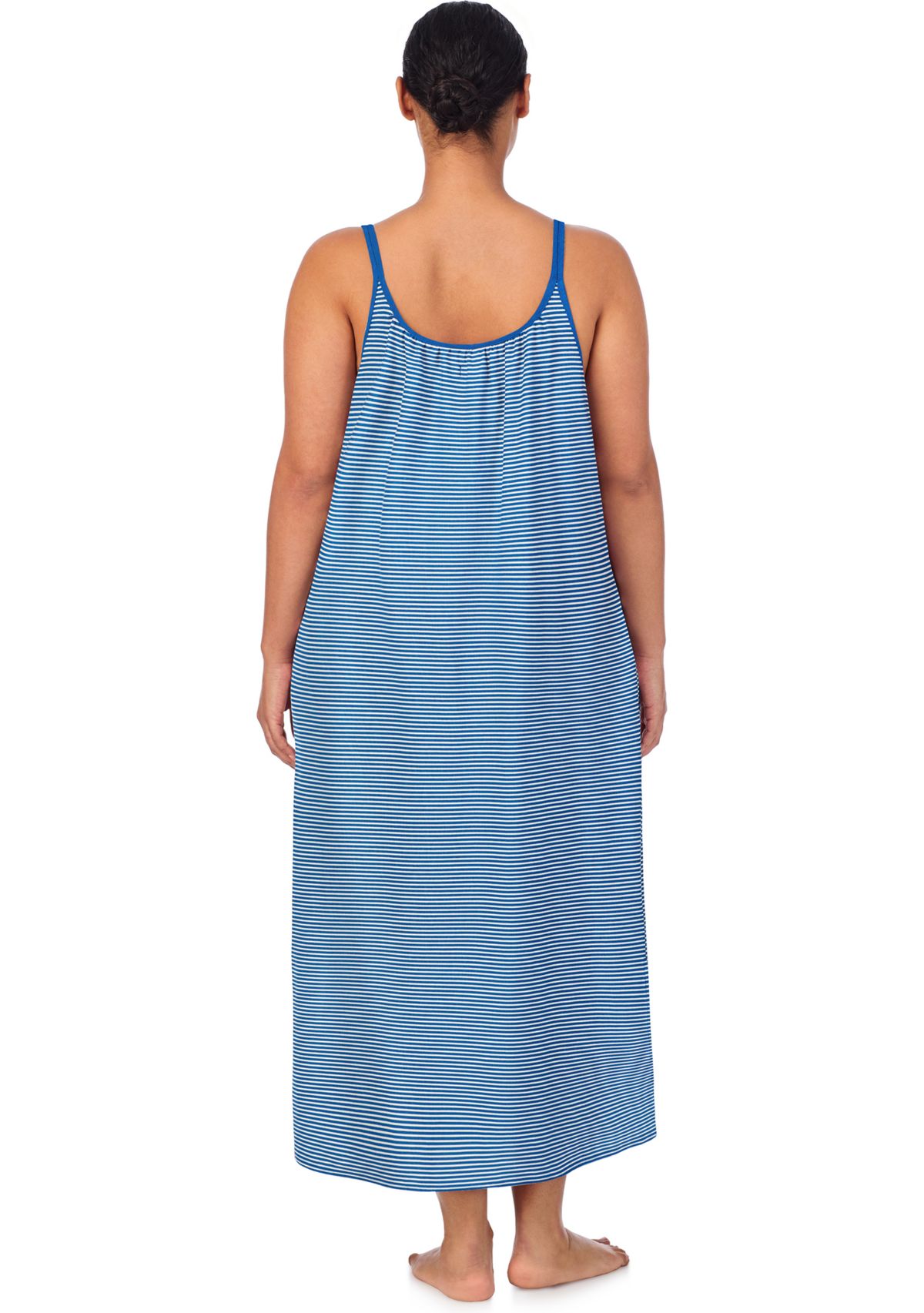 Plus Size Double Strap Button Neck Ballet Gown