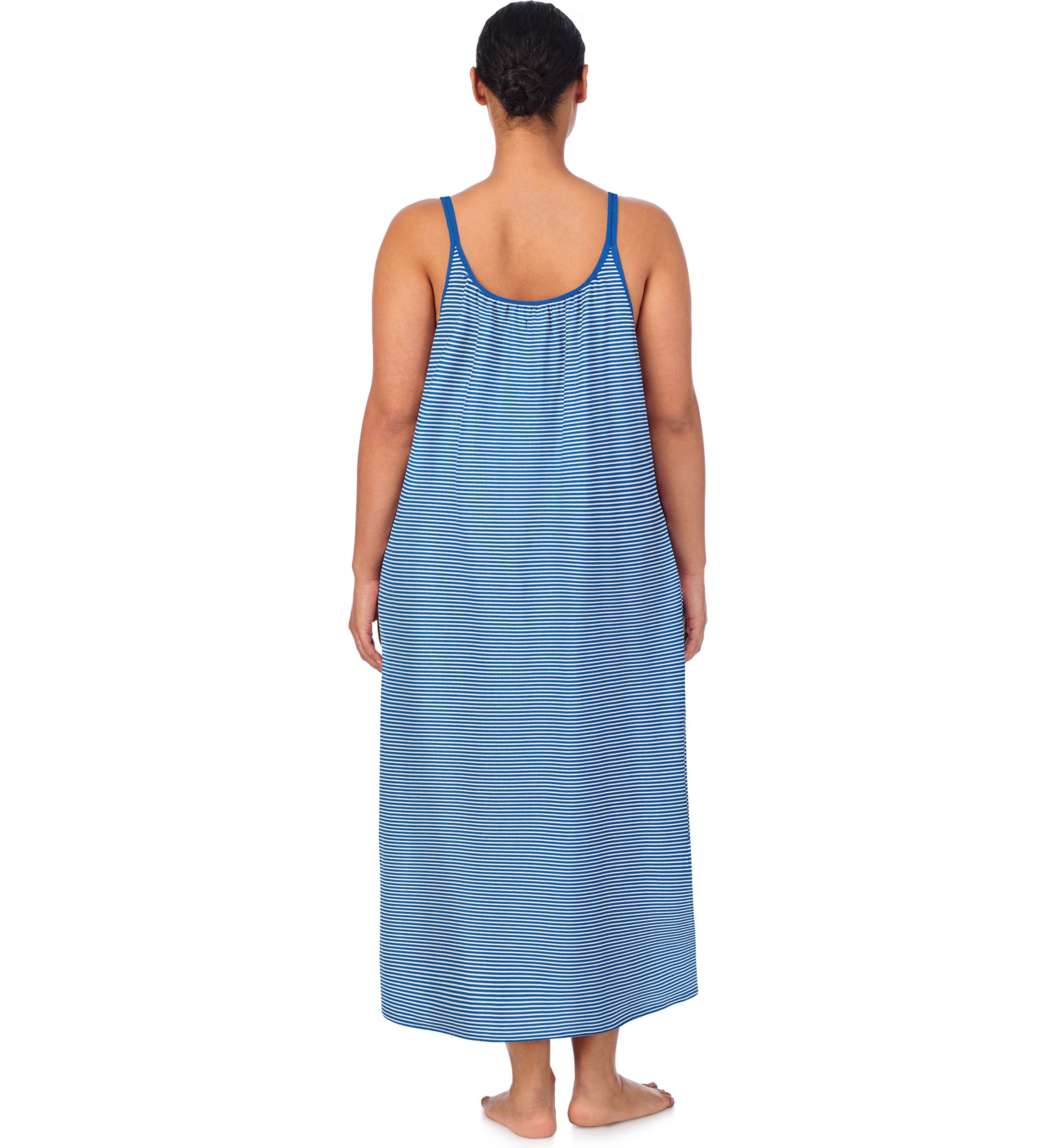Plus Size Double Strap Button Neck Ballet Gown