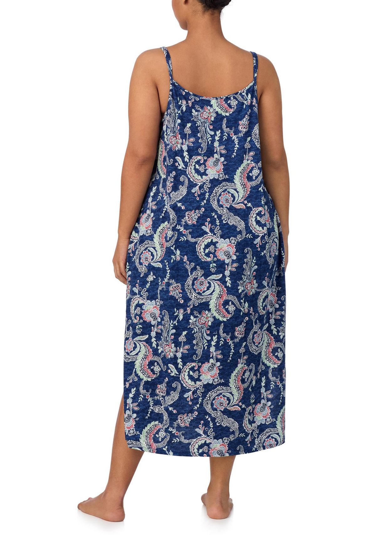 Plus Size Double Strap Ruffle Neck Ballet Gown