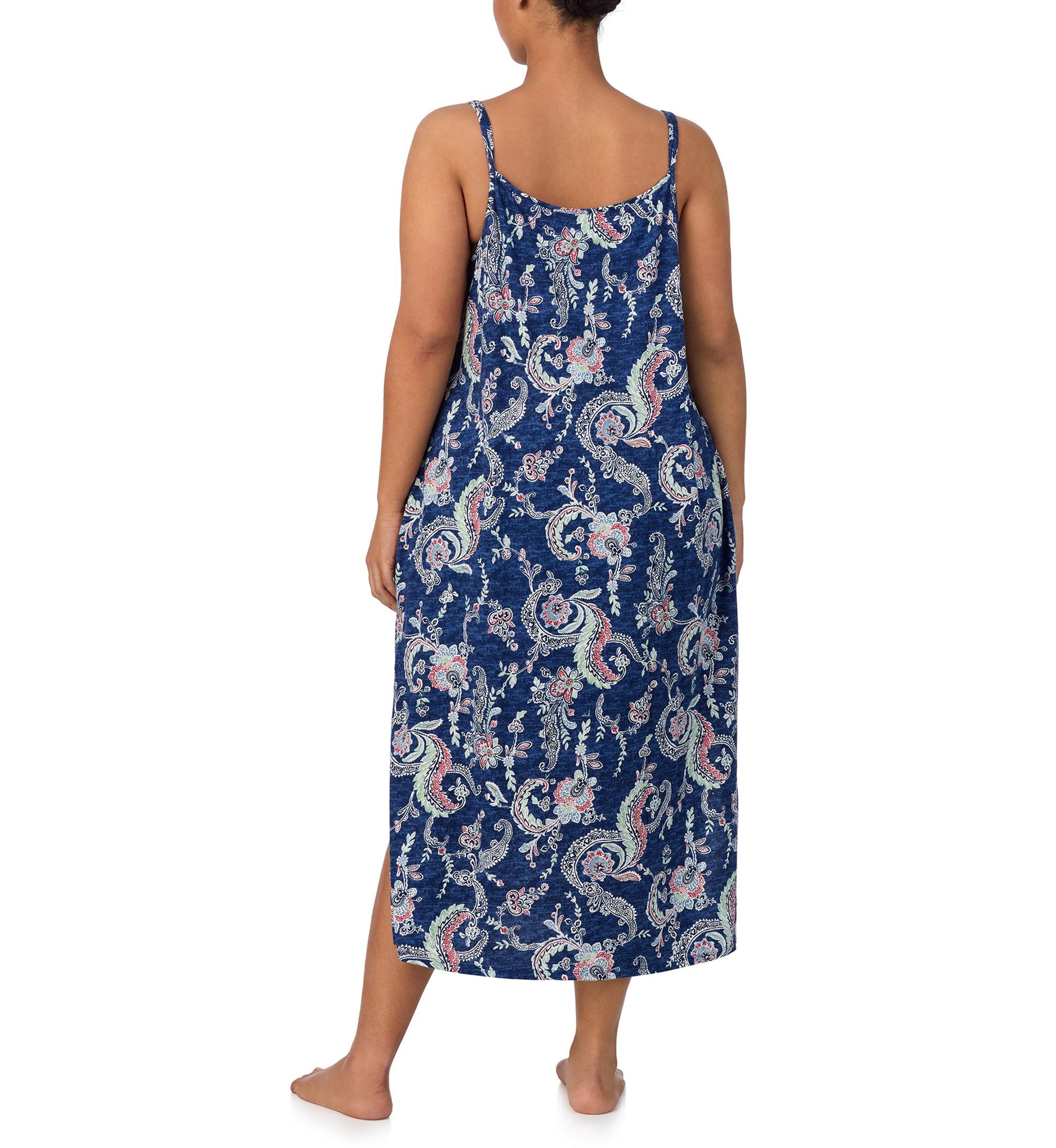 Plus Size Double Strap Ruffle Neck Ballet Gown