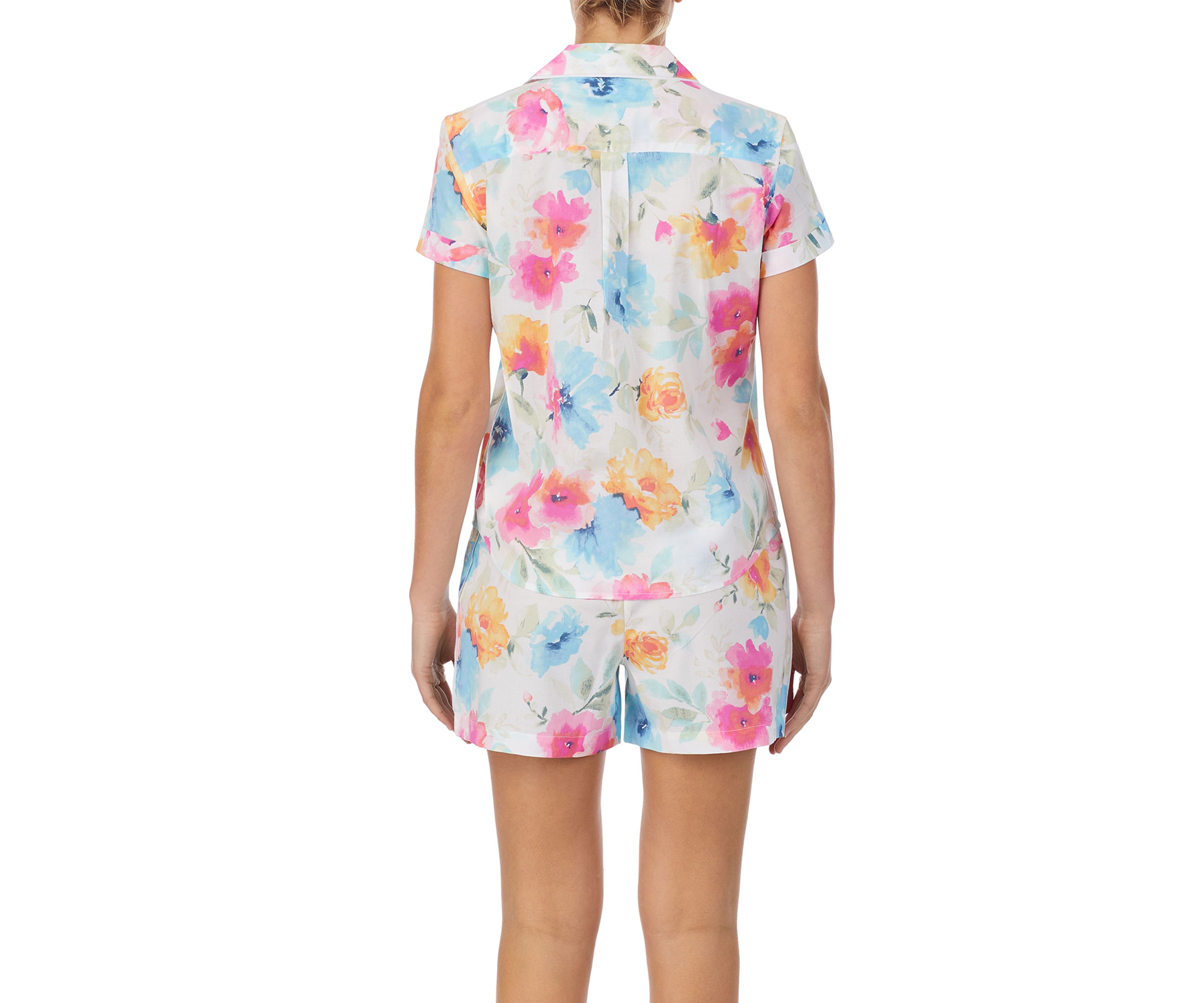 Notch Collar Boxer Pajama Set 