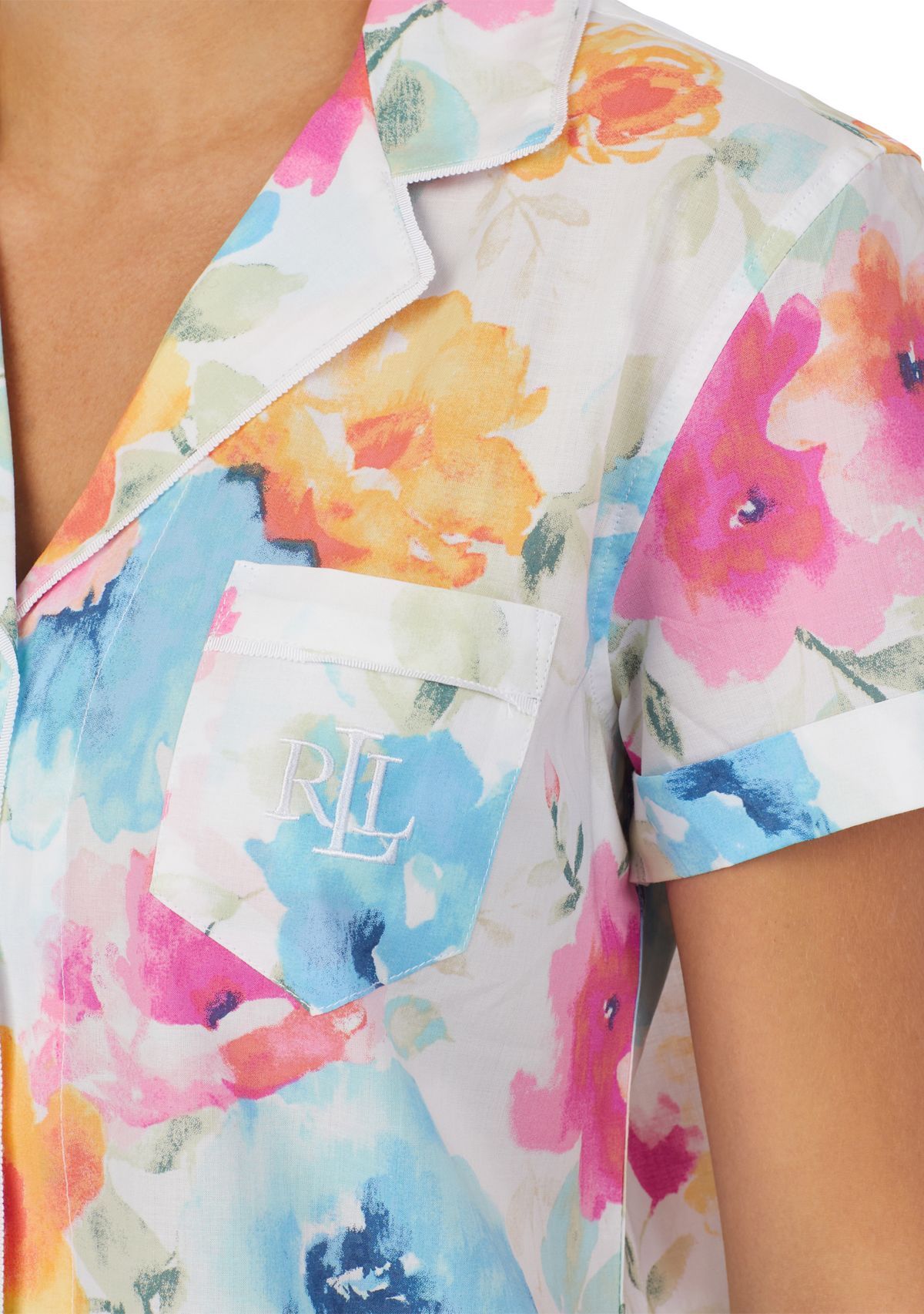 Notch Collar Boxer Pajama Set 