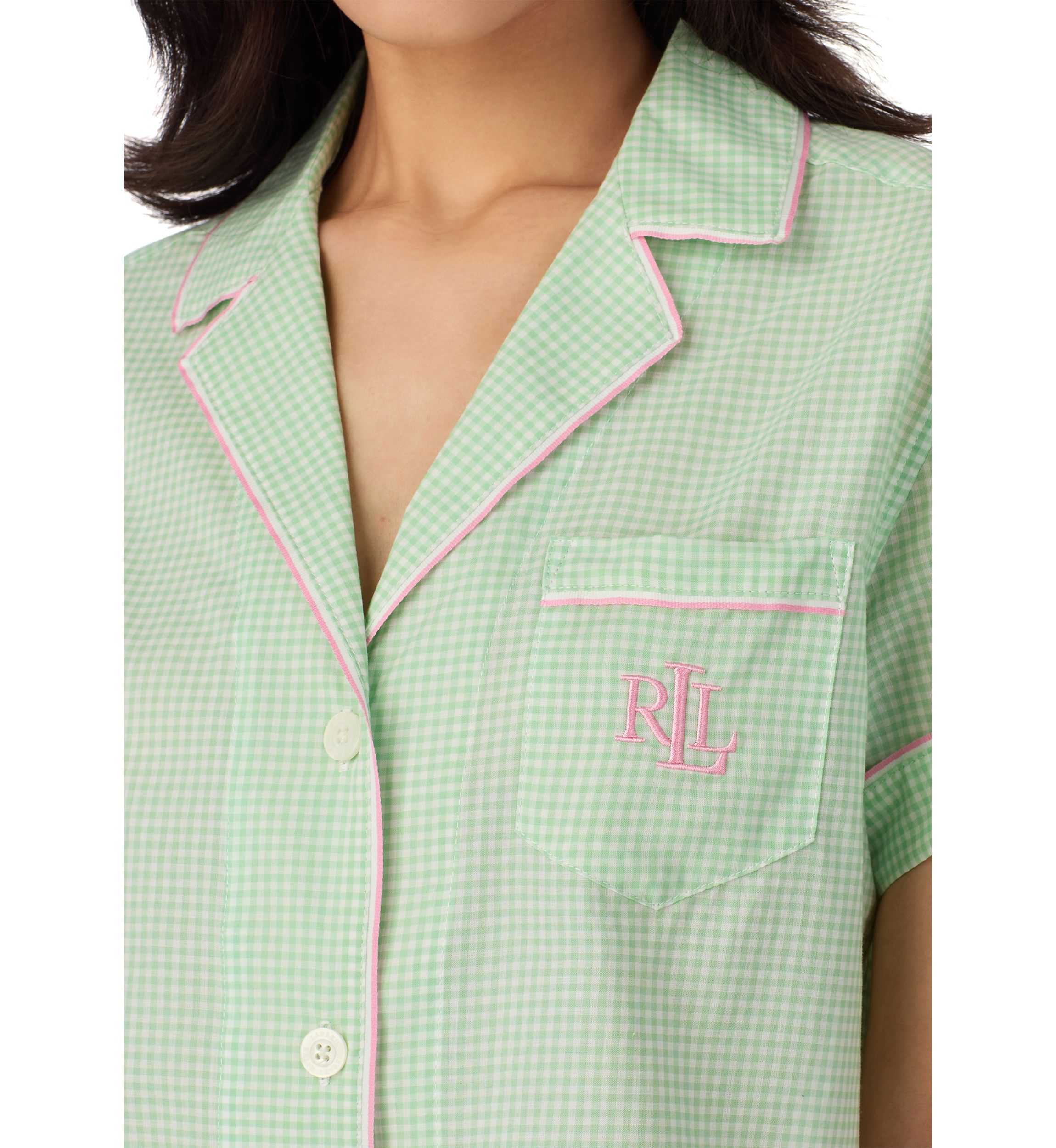 Short Sleeve Notch Collar Boxers Pajama Set