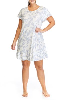 Lauren Ralph Lauren Plus Size Short Sleeve Short Nightgown | belk