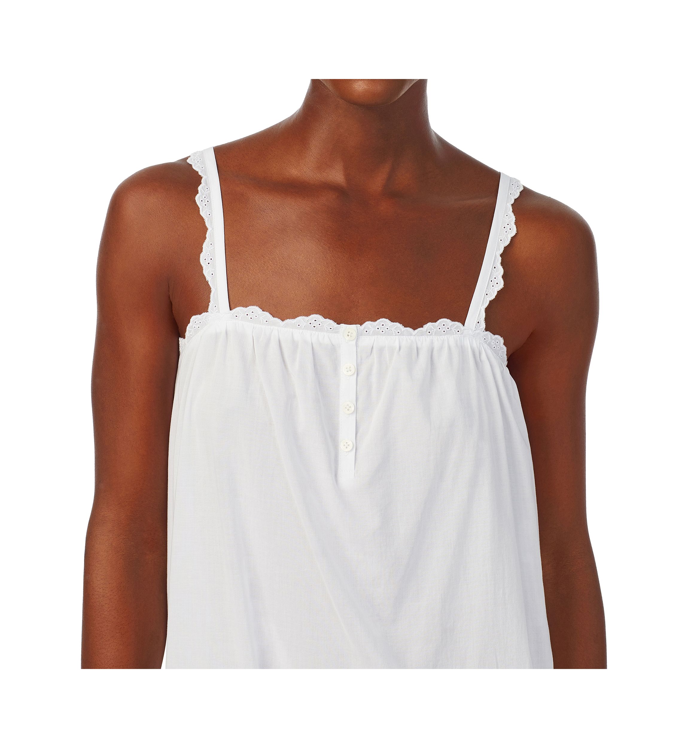 Strappy Eyelet Trimmed Gown