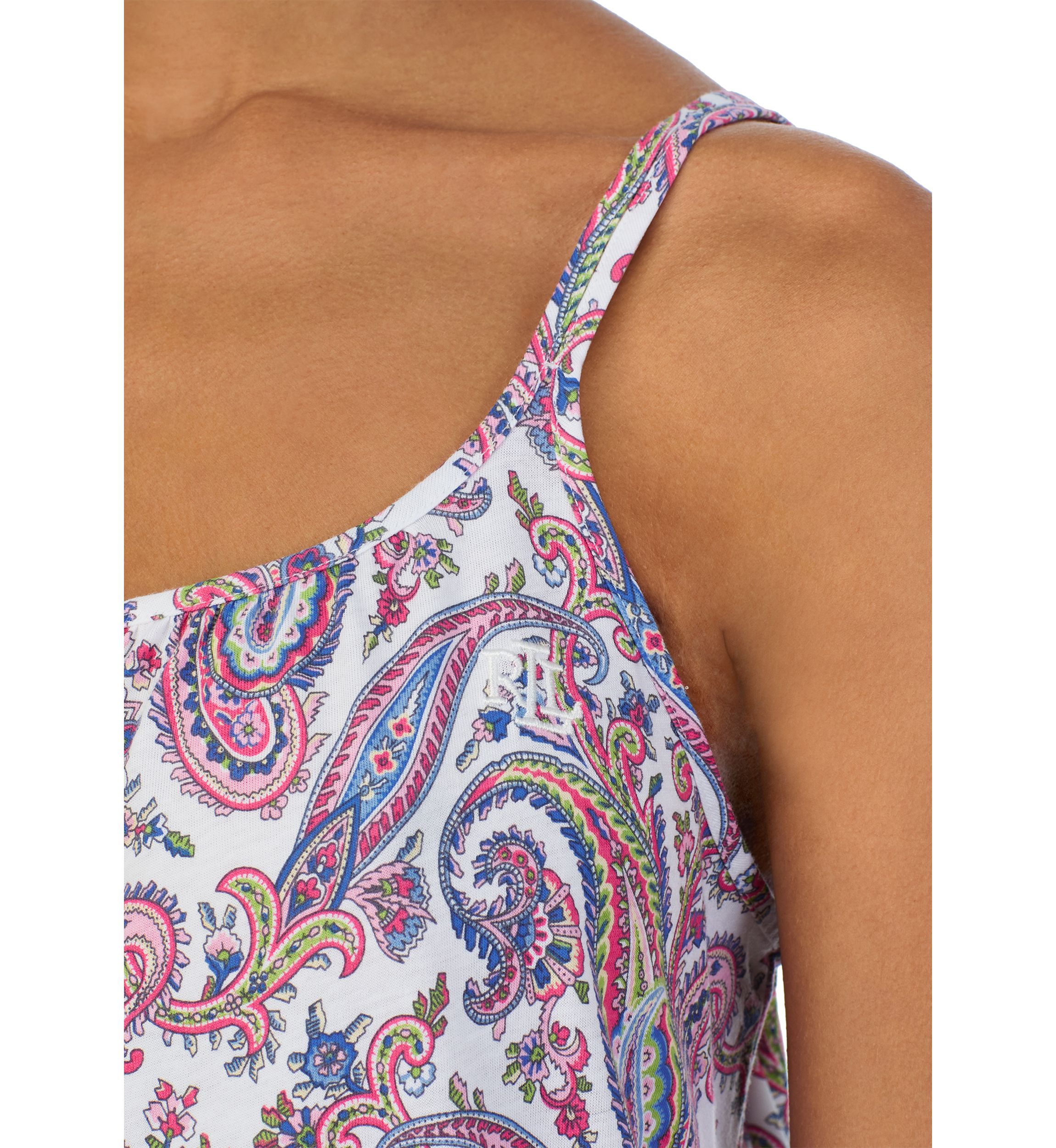 Double Strap Button Neck Short Gown