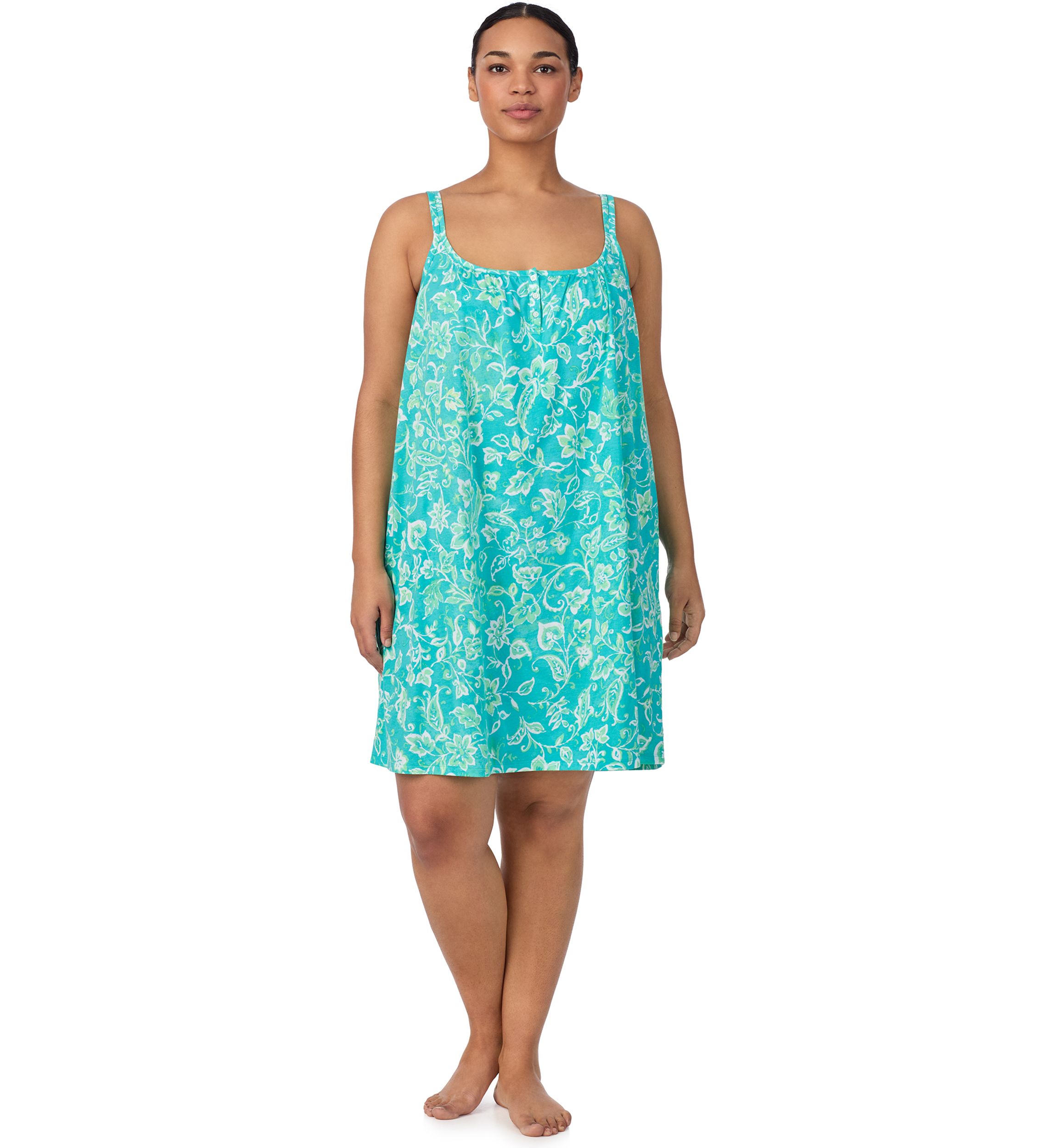 Plus Size Double Strap Short Gown