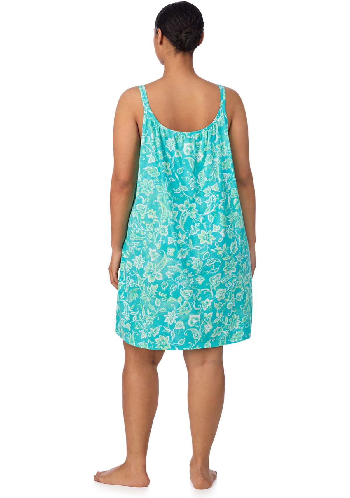 Plus Size Double Strap Short Gown