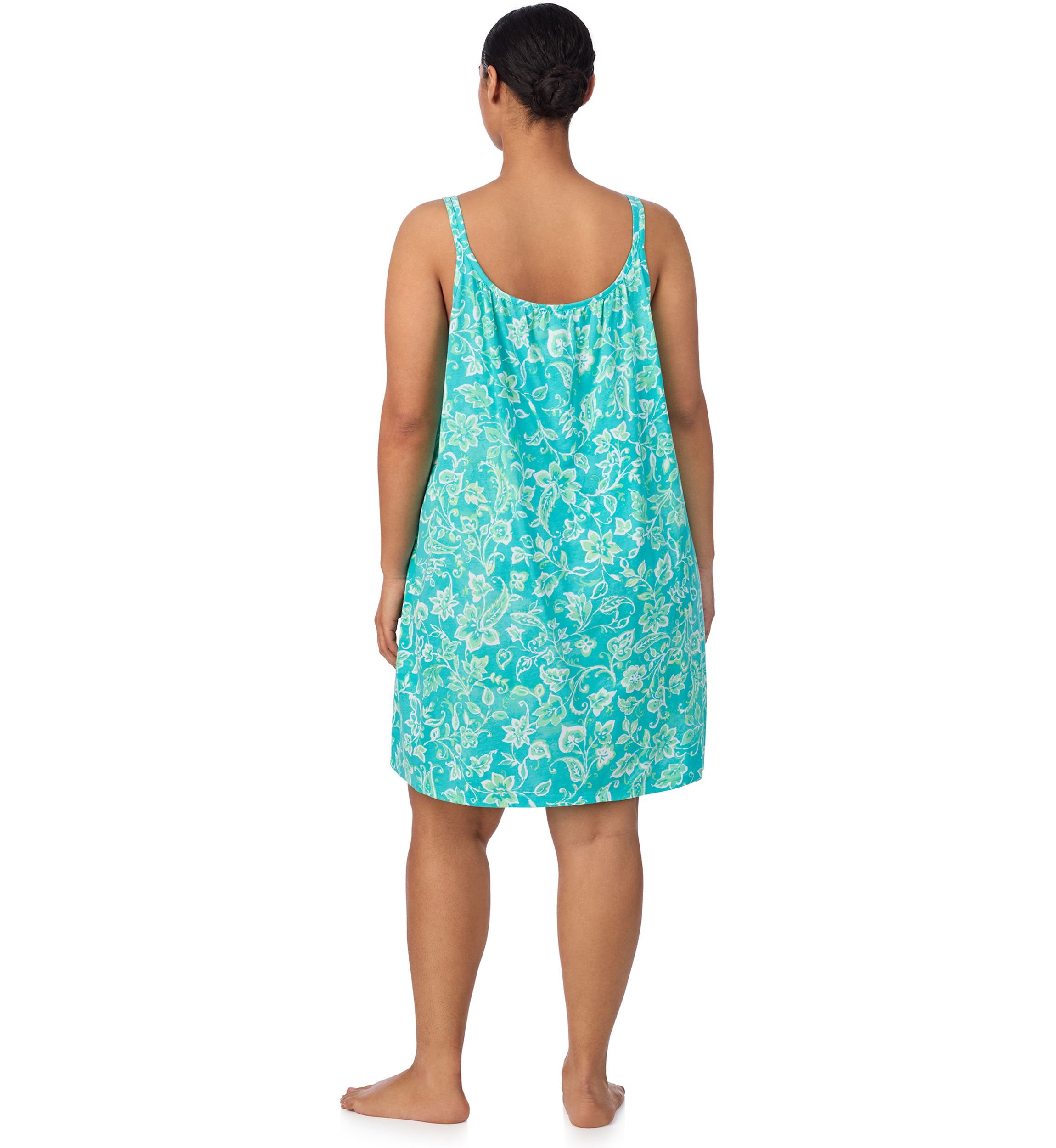 Plus Size Double Strap Short Gown