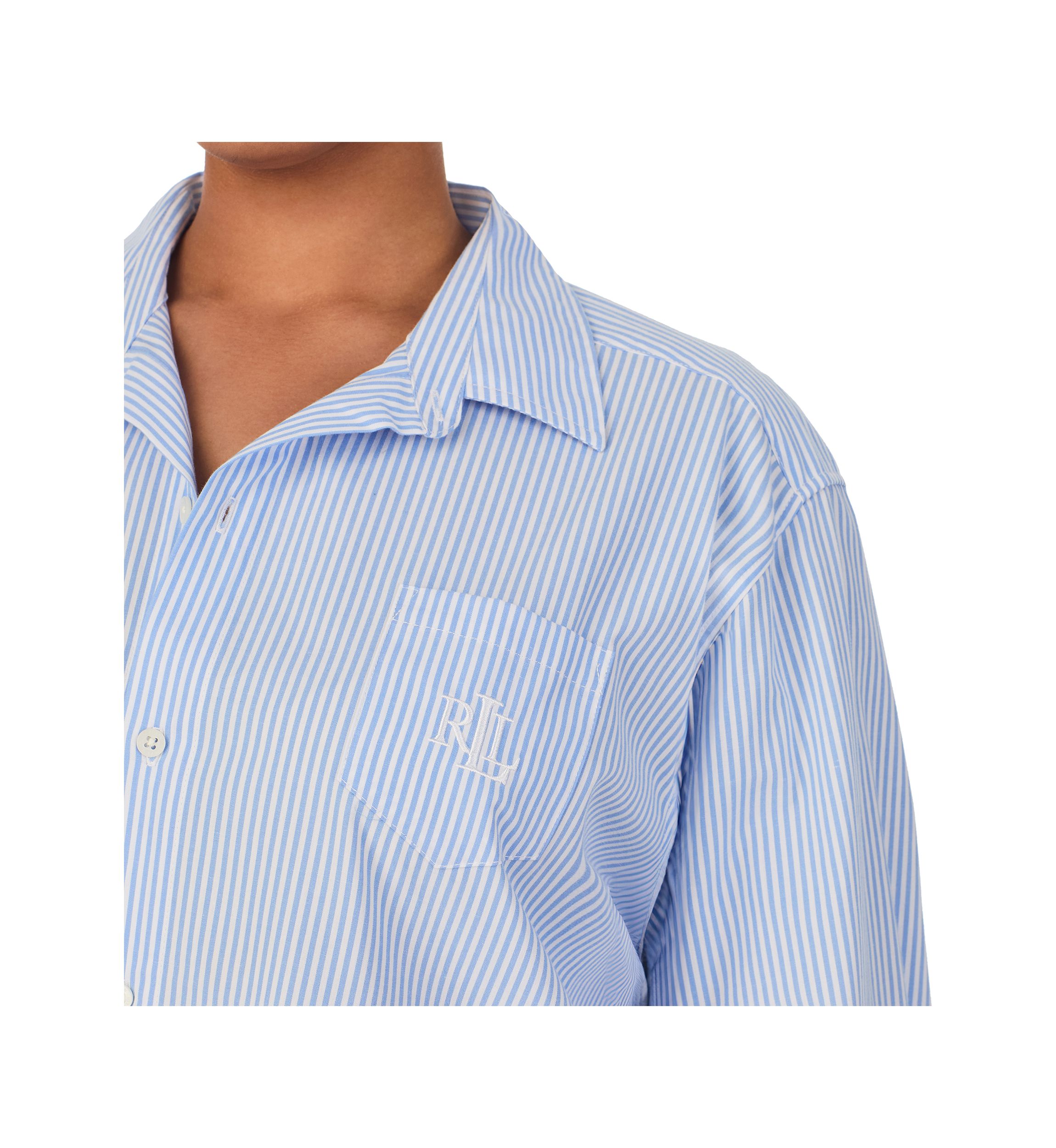 Plus Size Long Sleeve Roll Tab His Shirt Sleepshirt