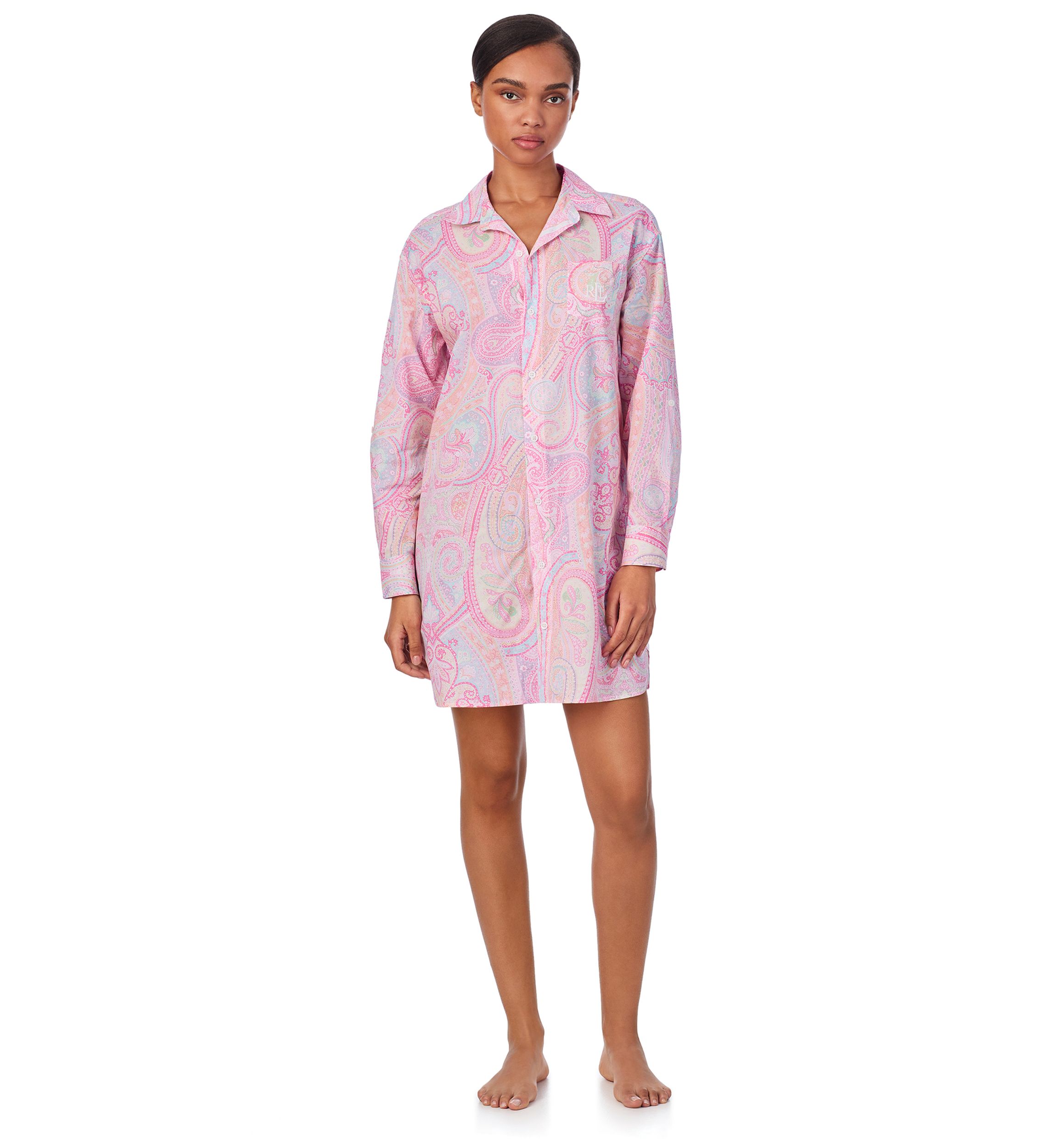 Long Sleeve Roll Tab Sleeve His Shirt Sleepshirt