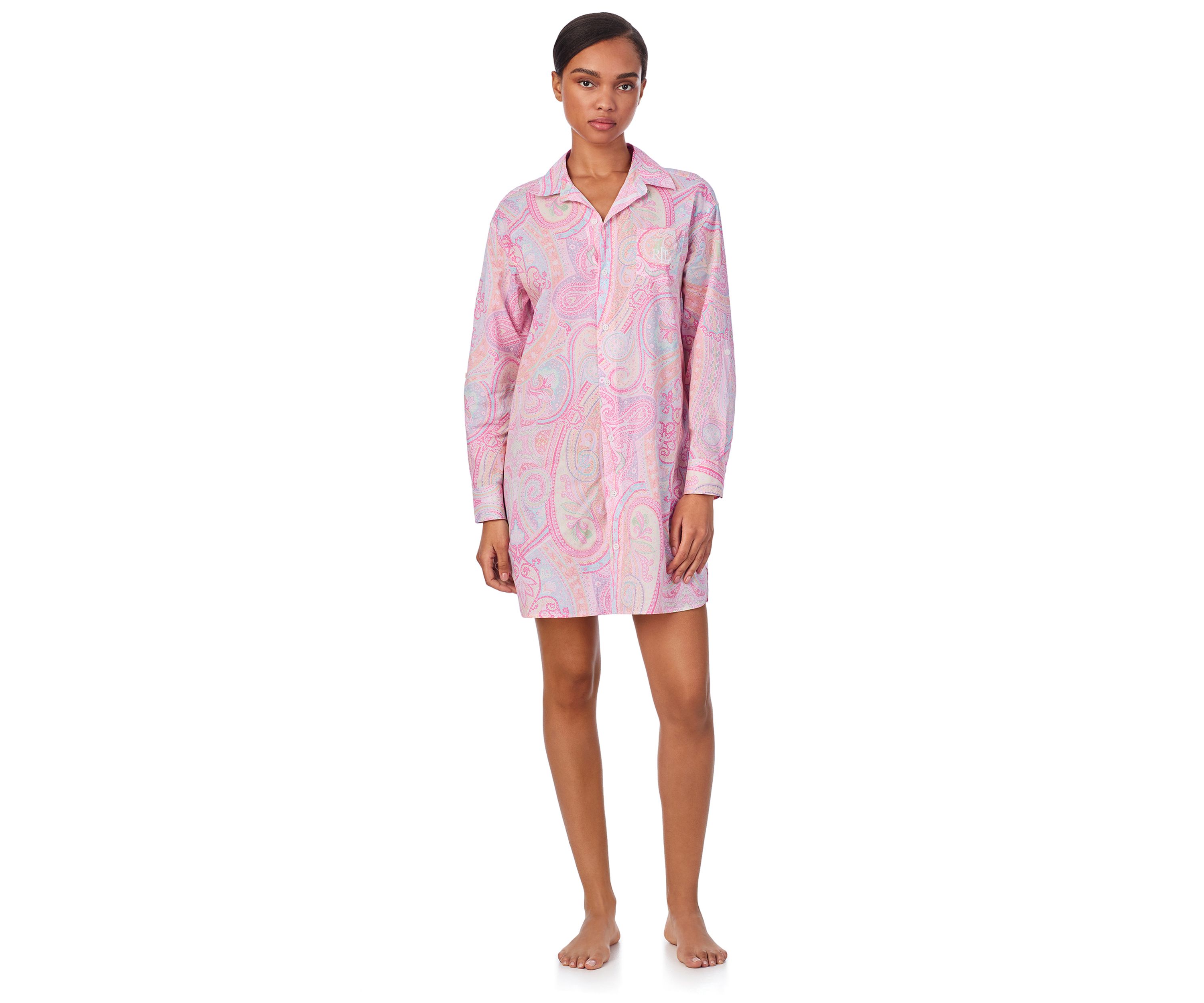 Long Sleeve Roll Tab Sleeve His Shirt Sleepshirt