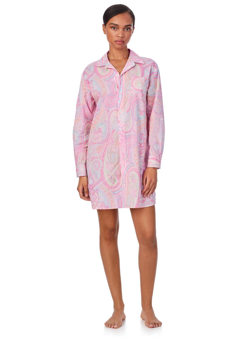 Long Sleeve Roll Tab Sleeve His Shirt Sleepshirt