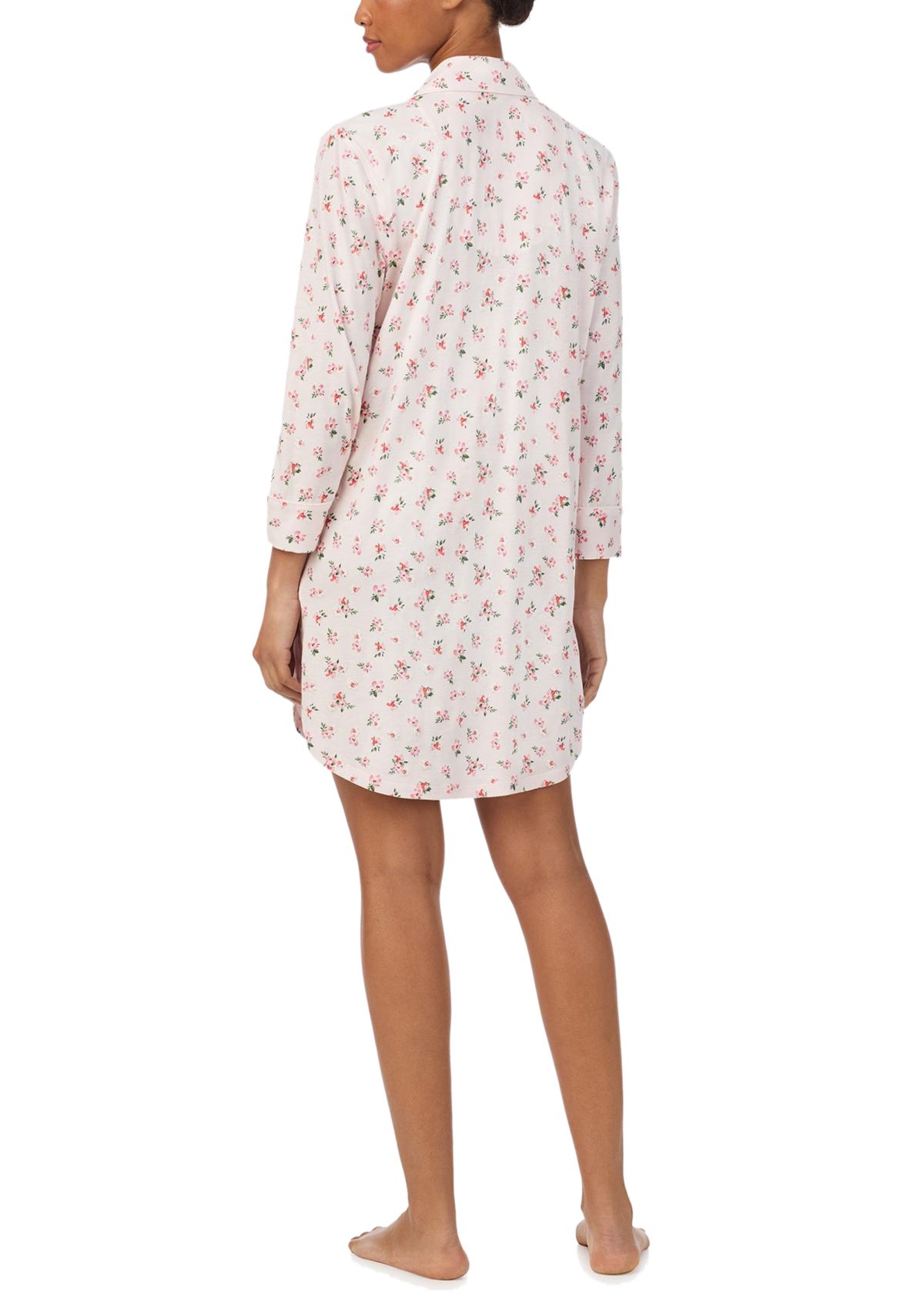 3/4 Sleeve Notch Collar Sleepshirt