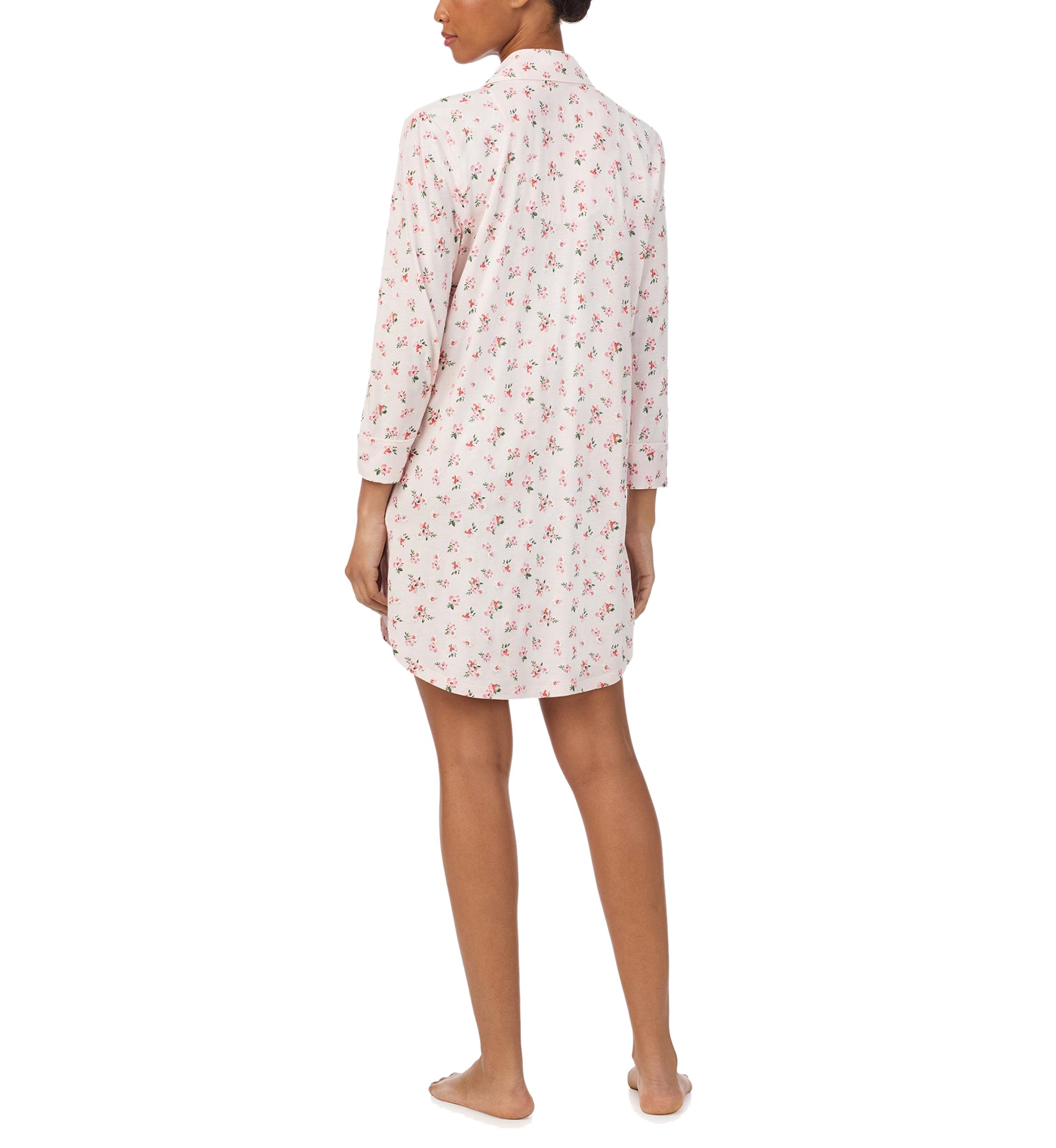3/4 Sleeve Notch Collar Sleepshirt