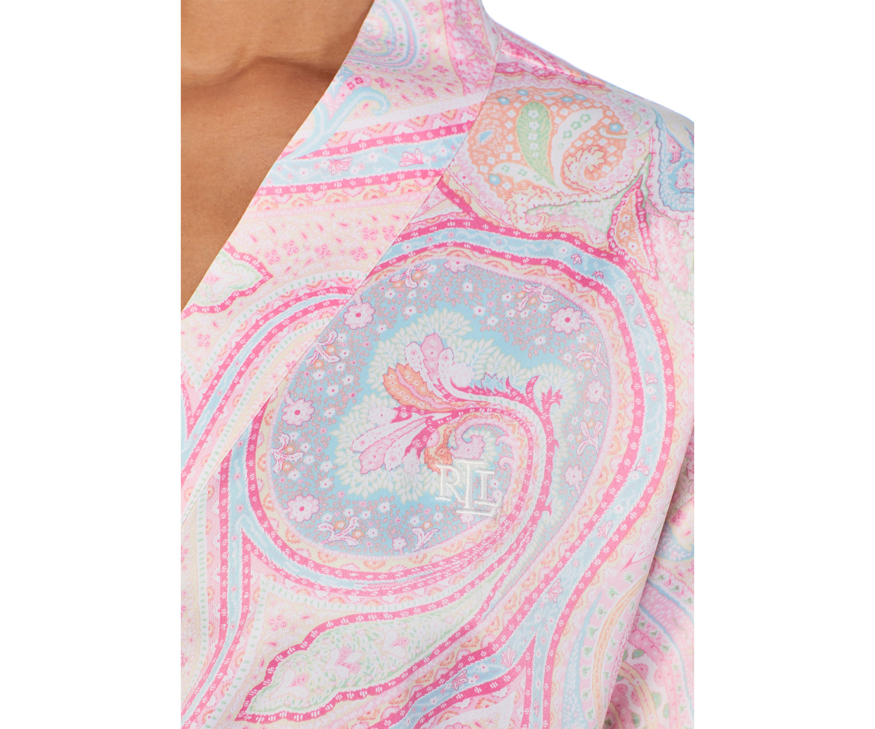  Banded Collar Short Wrap Robe