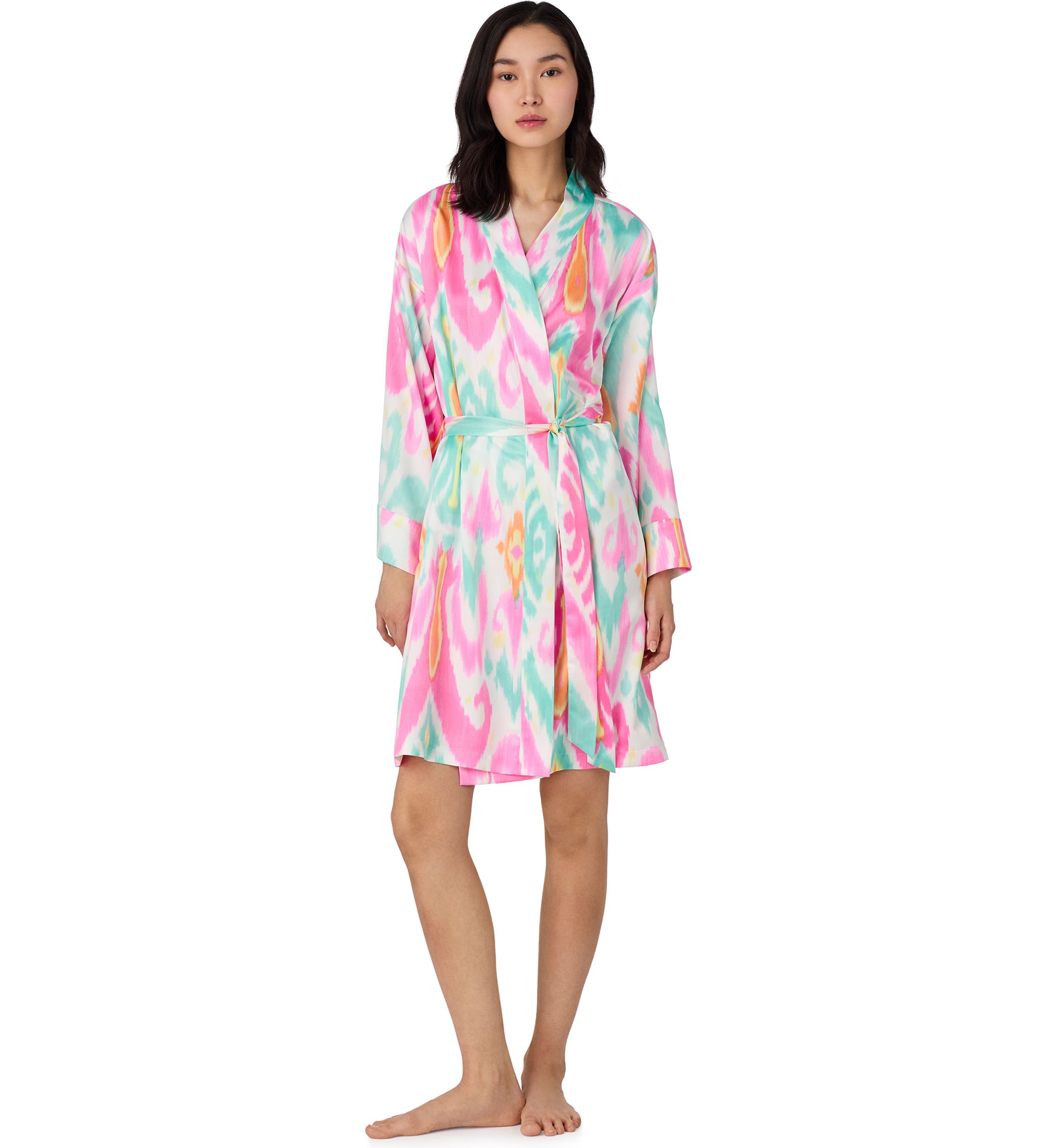Short Kimono Wrap Robe