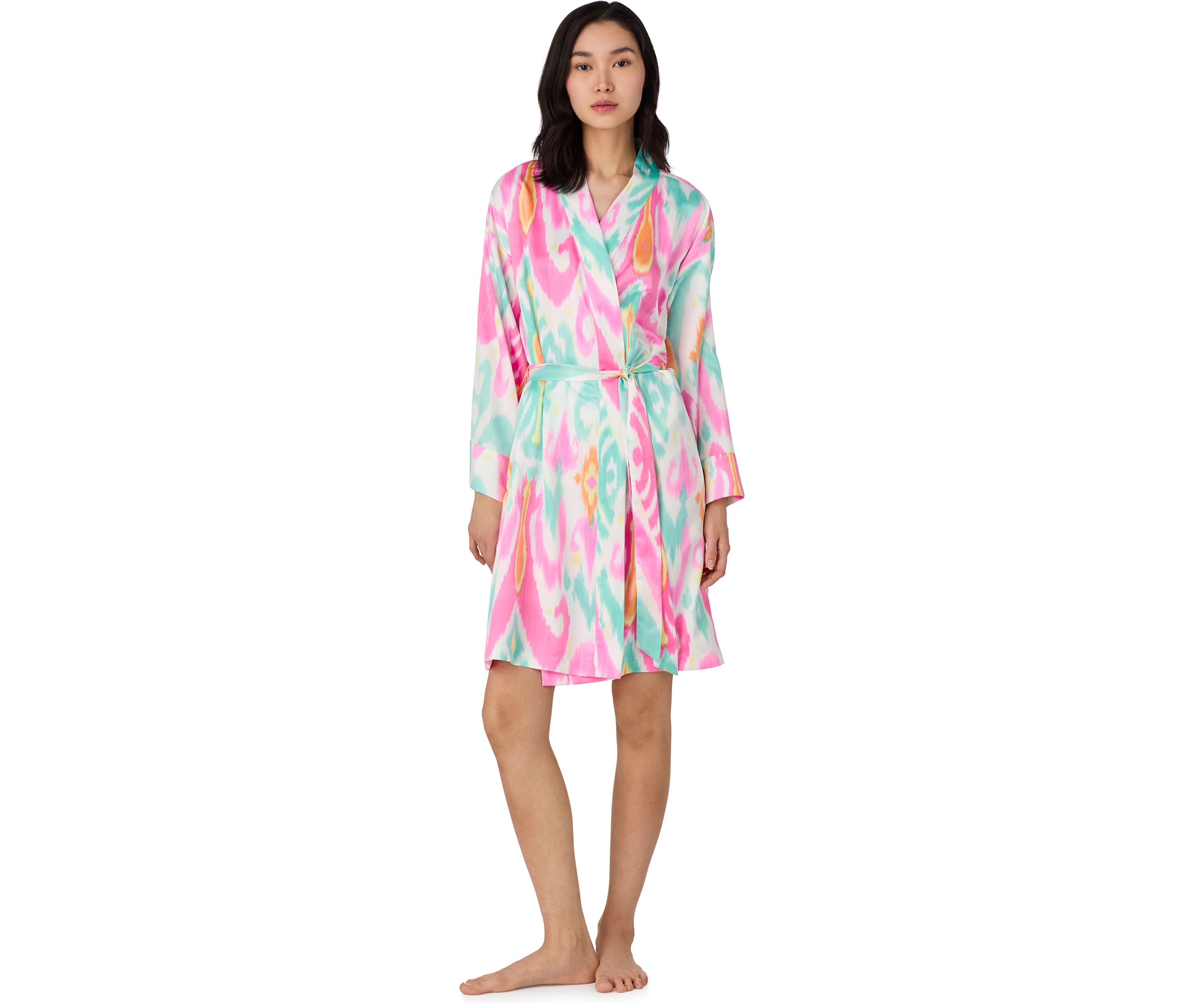 Short Kimono Wrap Robe