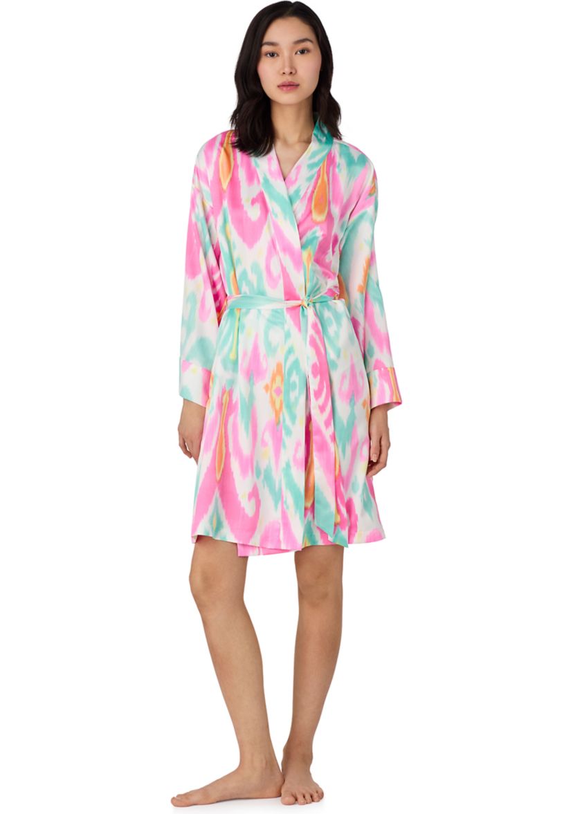 Short Kimono Wrap Robe