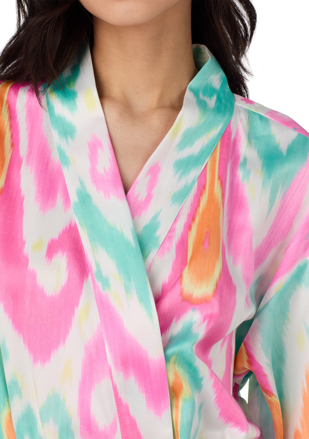 Short Kimono Wrap Robe