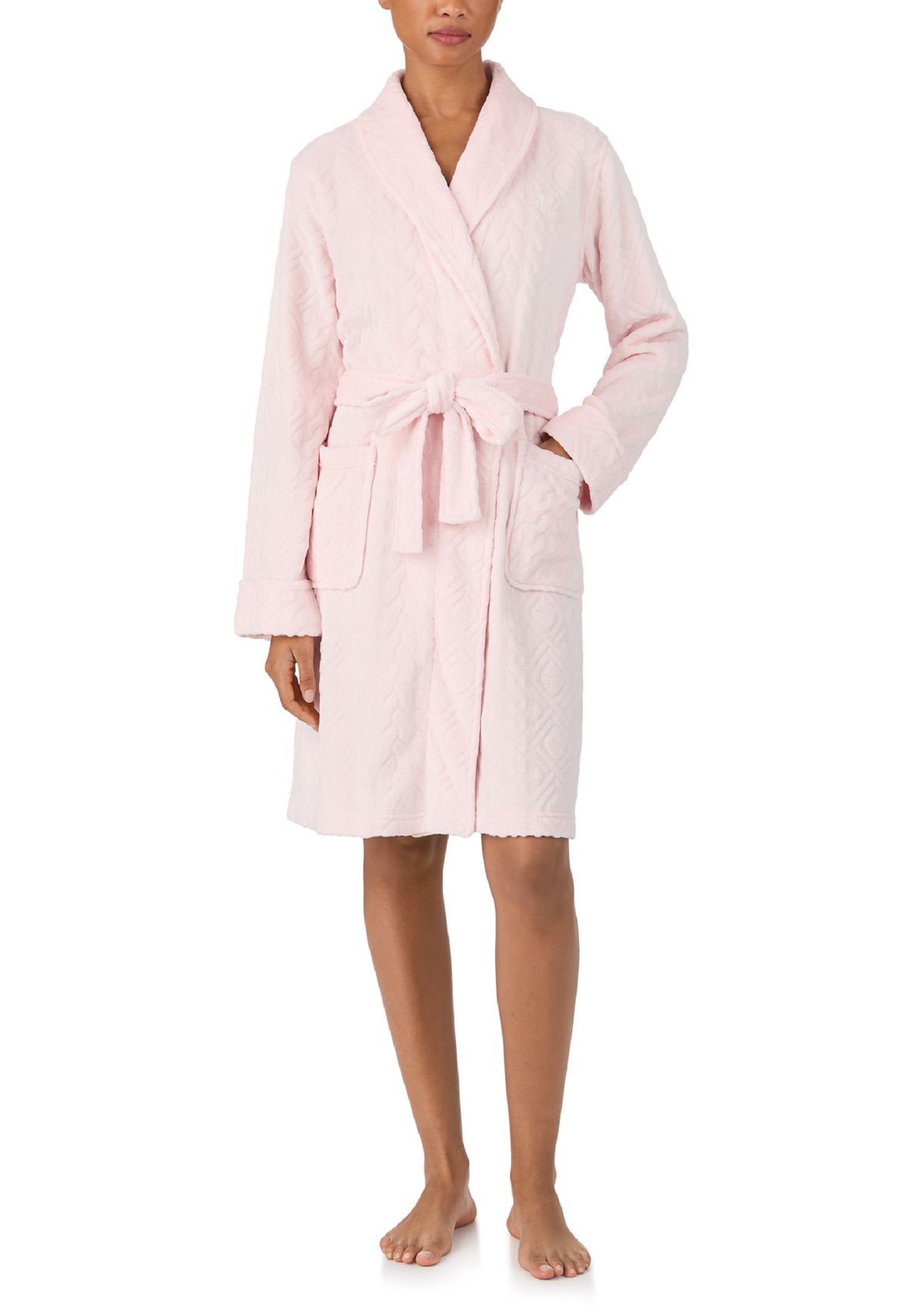 Long Sleeve Shawl Collar Short Robe