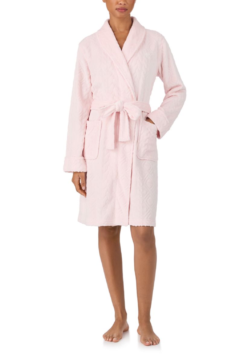 Long Sleeve Shawl Collar Short Robe