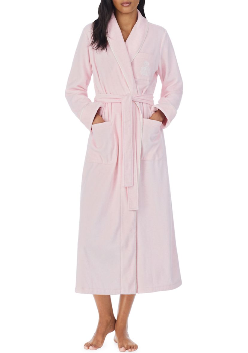 Long Sleeve Recycled Fleece Robe 