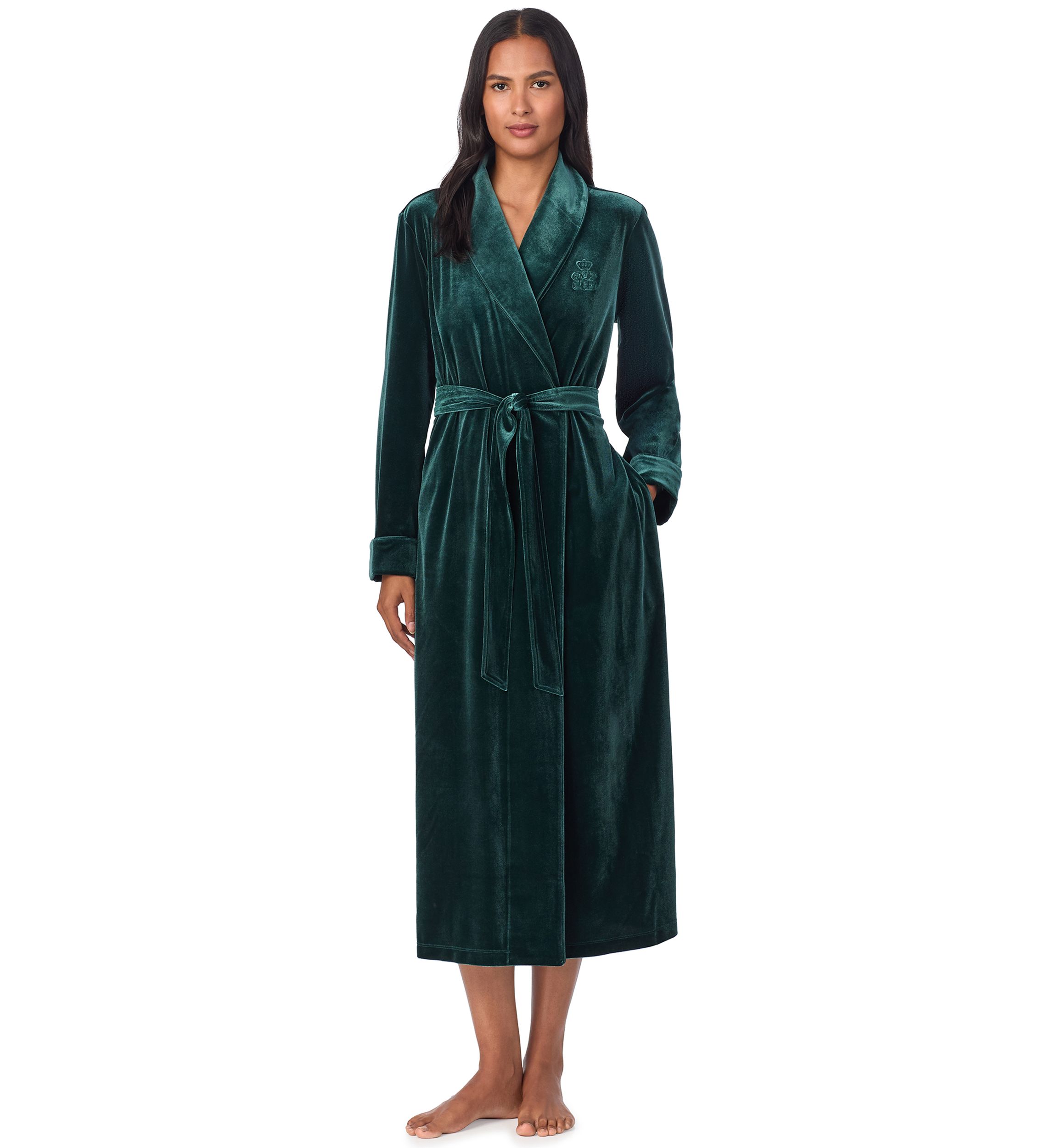 Long Sleeve Shawl Collar Long Robe