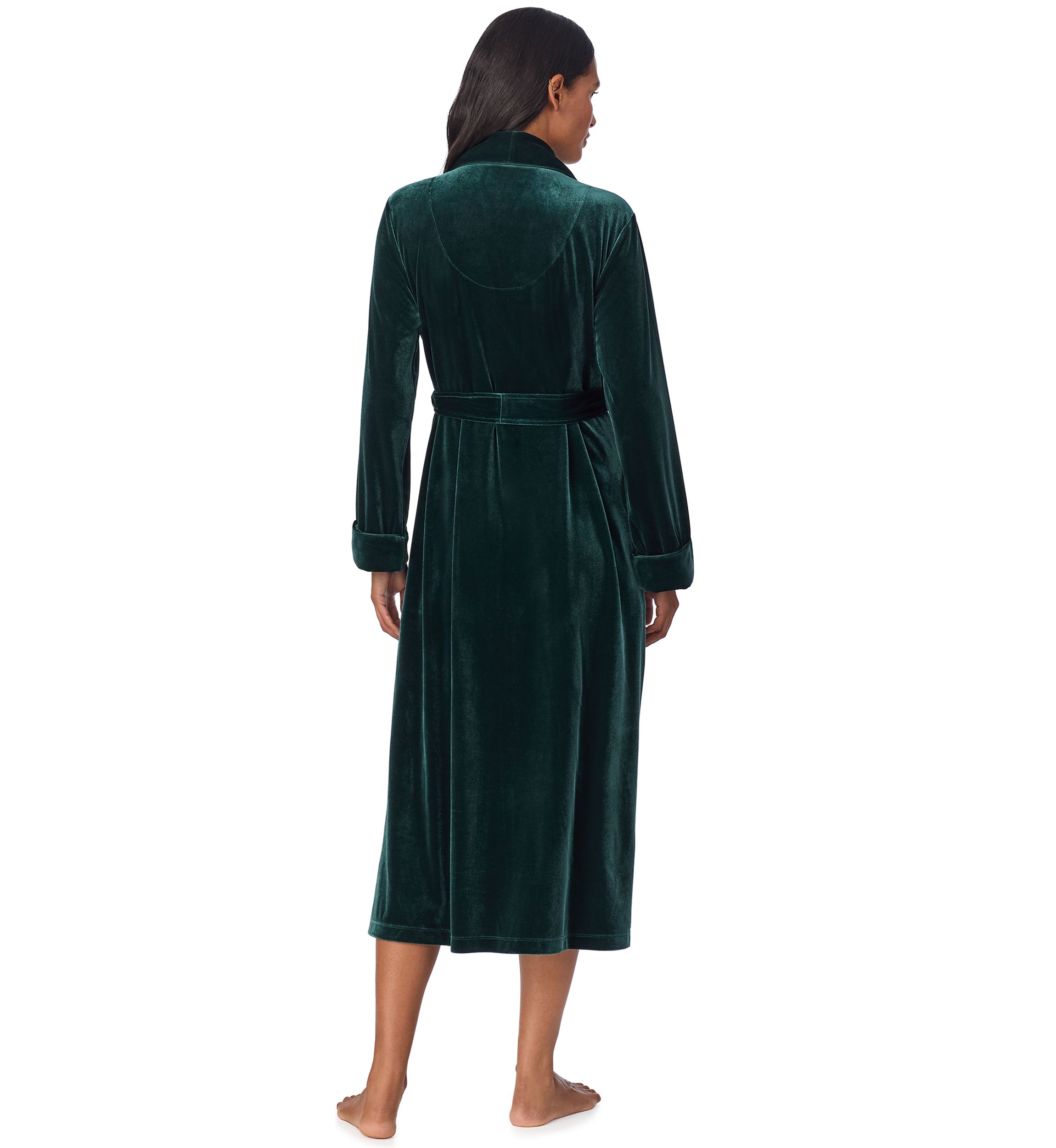 Long Sleeve Shawl Collar Long Robe