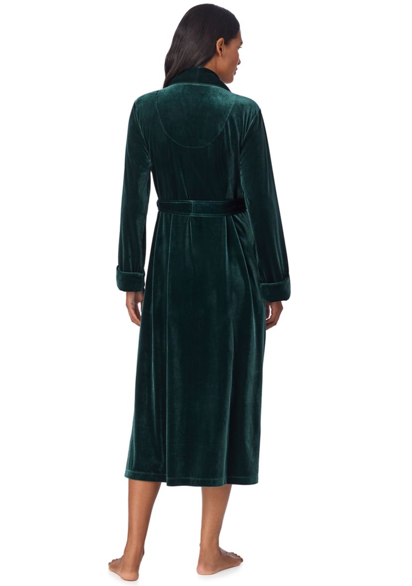 Long Sleeve Shawl Collar Long Robe