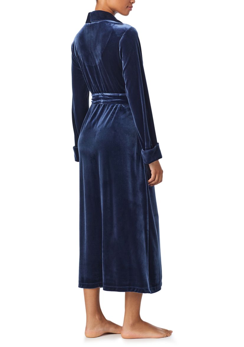 Long Sleeve Shawl Collar Long Robe