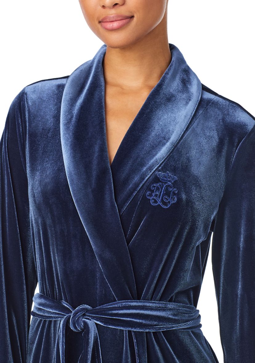 Long Sleeve Shawl Collar Long Robe