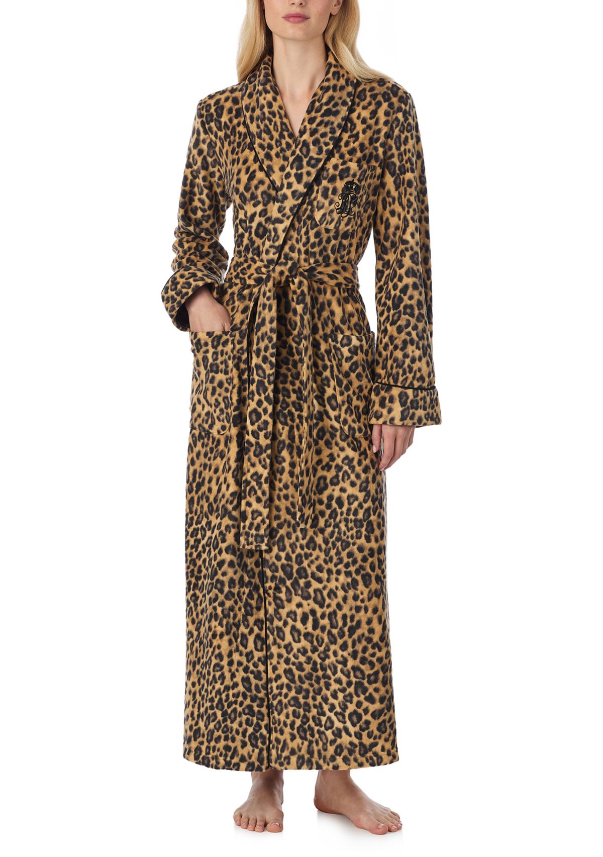 Womens Long Shawl Collar Long Robe