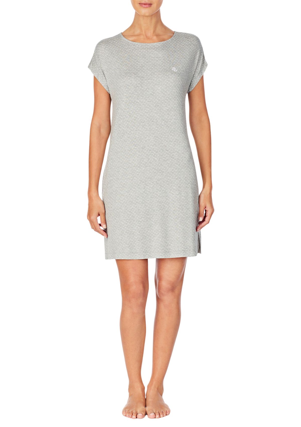 Short Sleeve Short Dot Nightgown