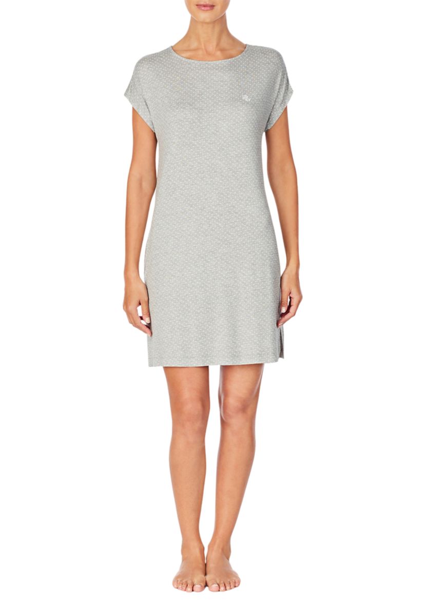 Short Sleeve Short Dot Nightgown