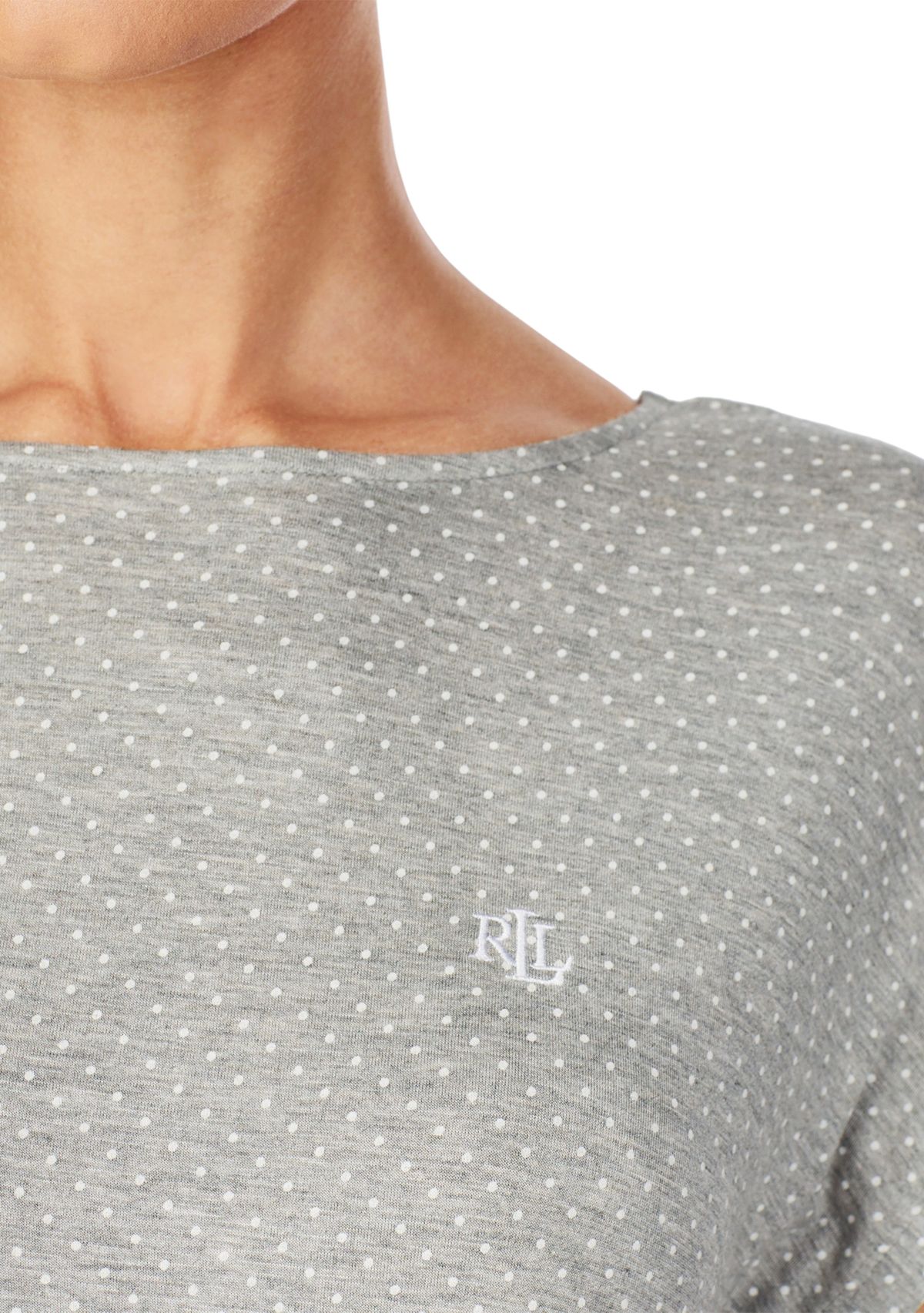 Short Sleeve Short Dot Nightgown