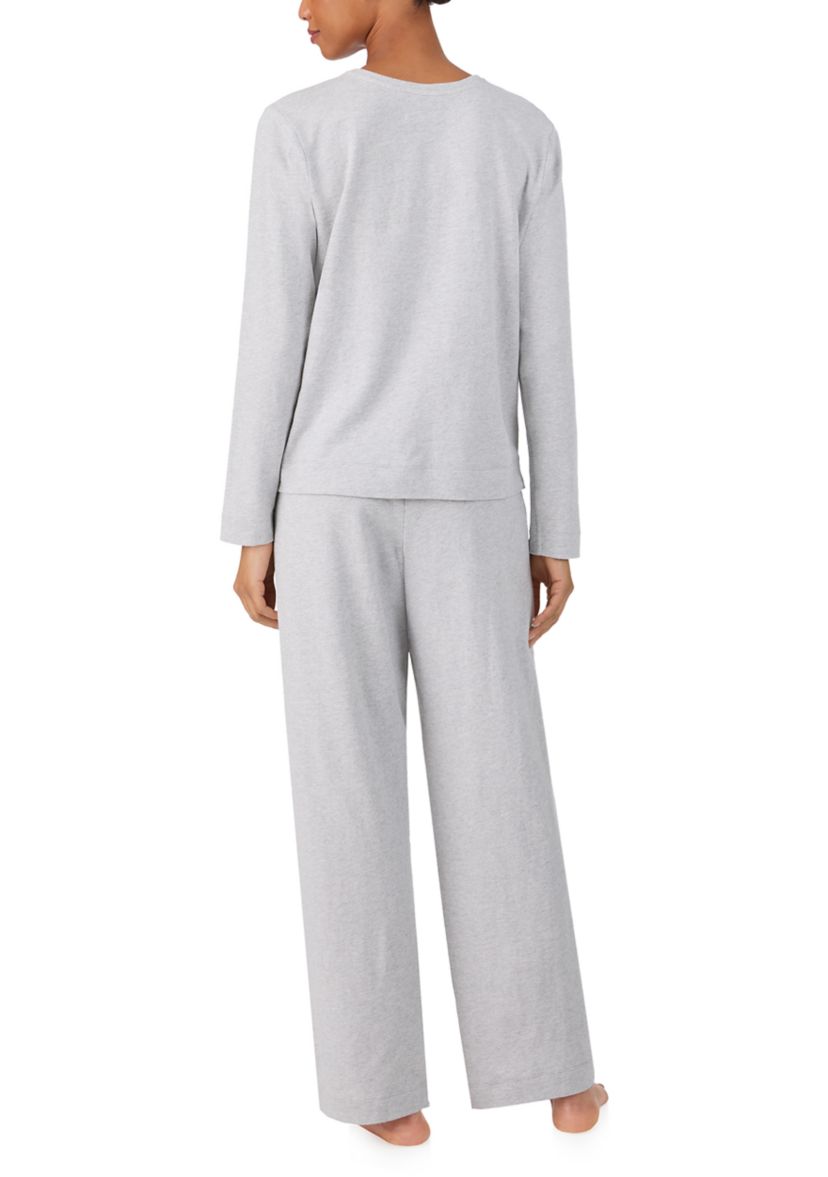  Long Sleeve Crew Neck Long Pant Pajama Set