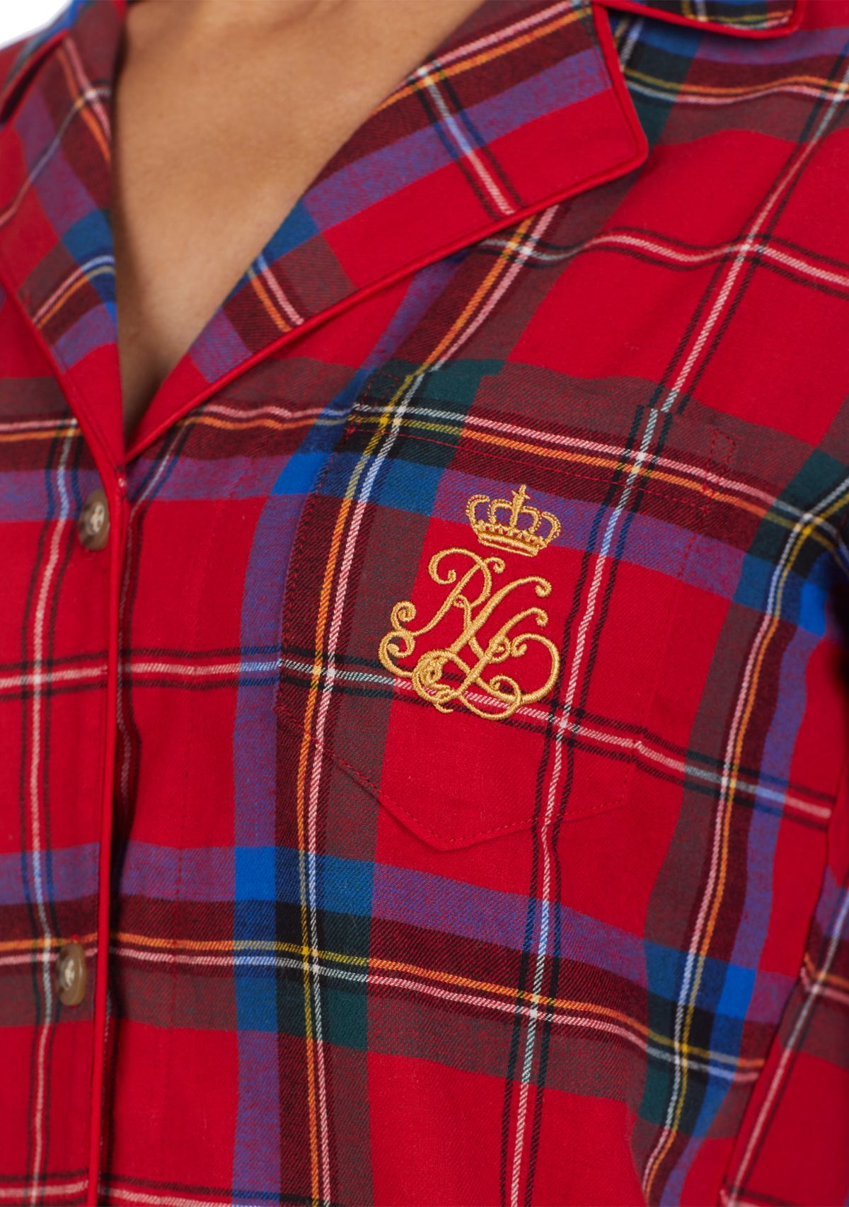 2-Piece Long Sleeve Brushed Twill Pajama Set