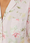  3/4 Sleeve Notch Collar Capri Pant Pajama Set