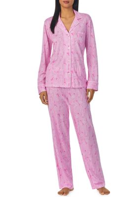 Long Sleeve Notch Collar Pant Pajama Set