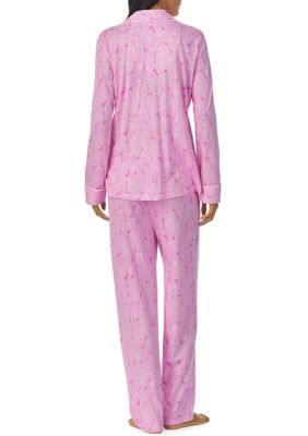 Long Sleeve Notch Collar Pant Pajama Set