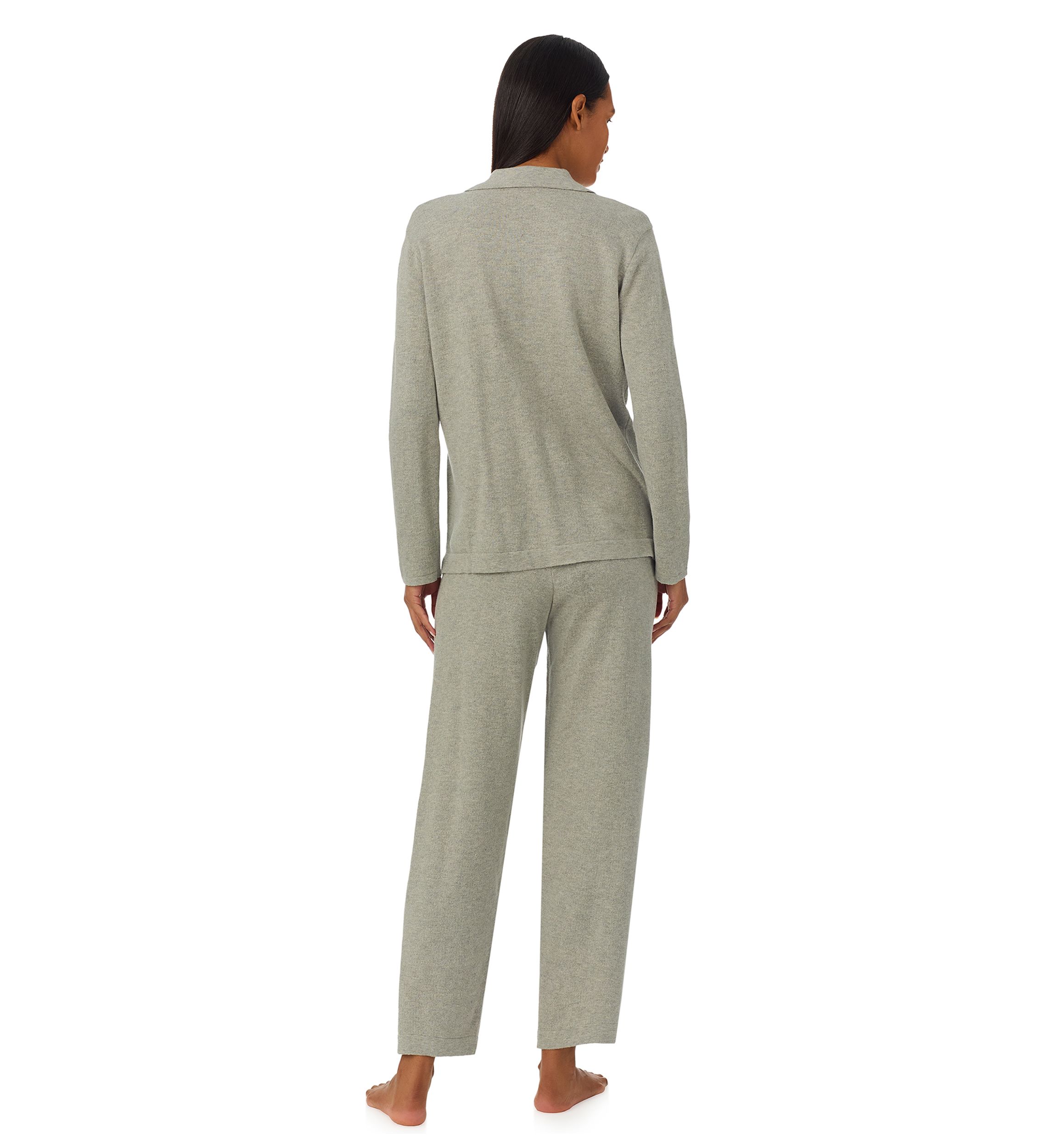 Long Sleeve Notch Collar Long Pant Pajama Set