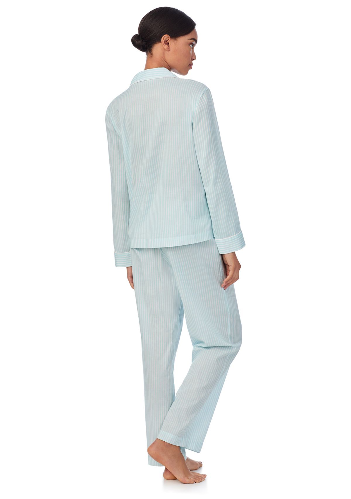Long Sleeve Notch Collar Long Pant Pajama Set
