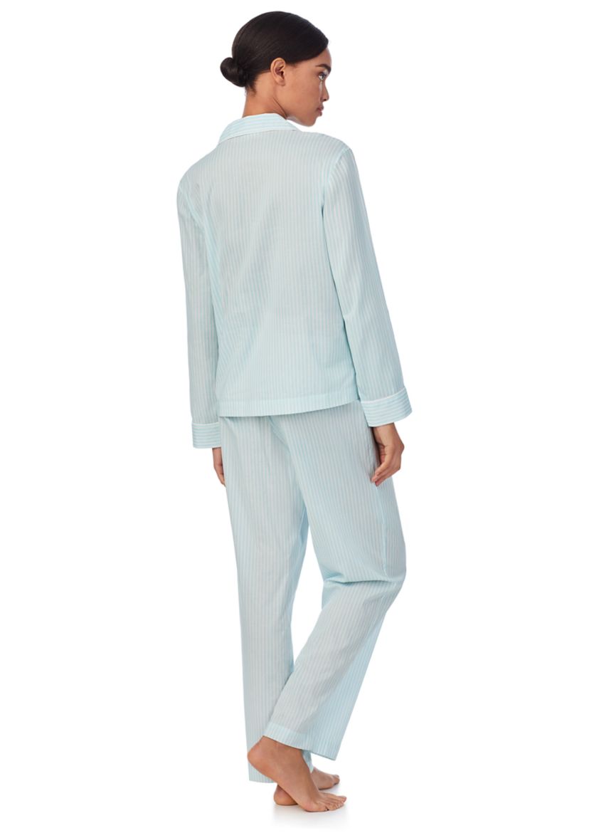 Long Sleeve Notch Collar Long Pant Pajama Set