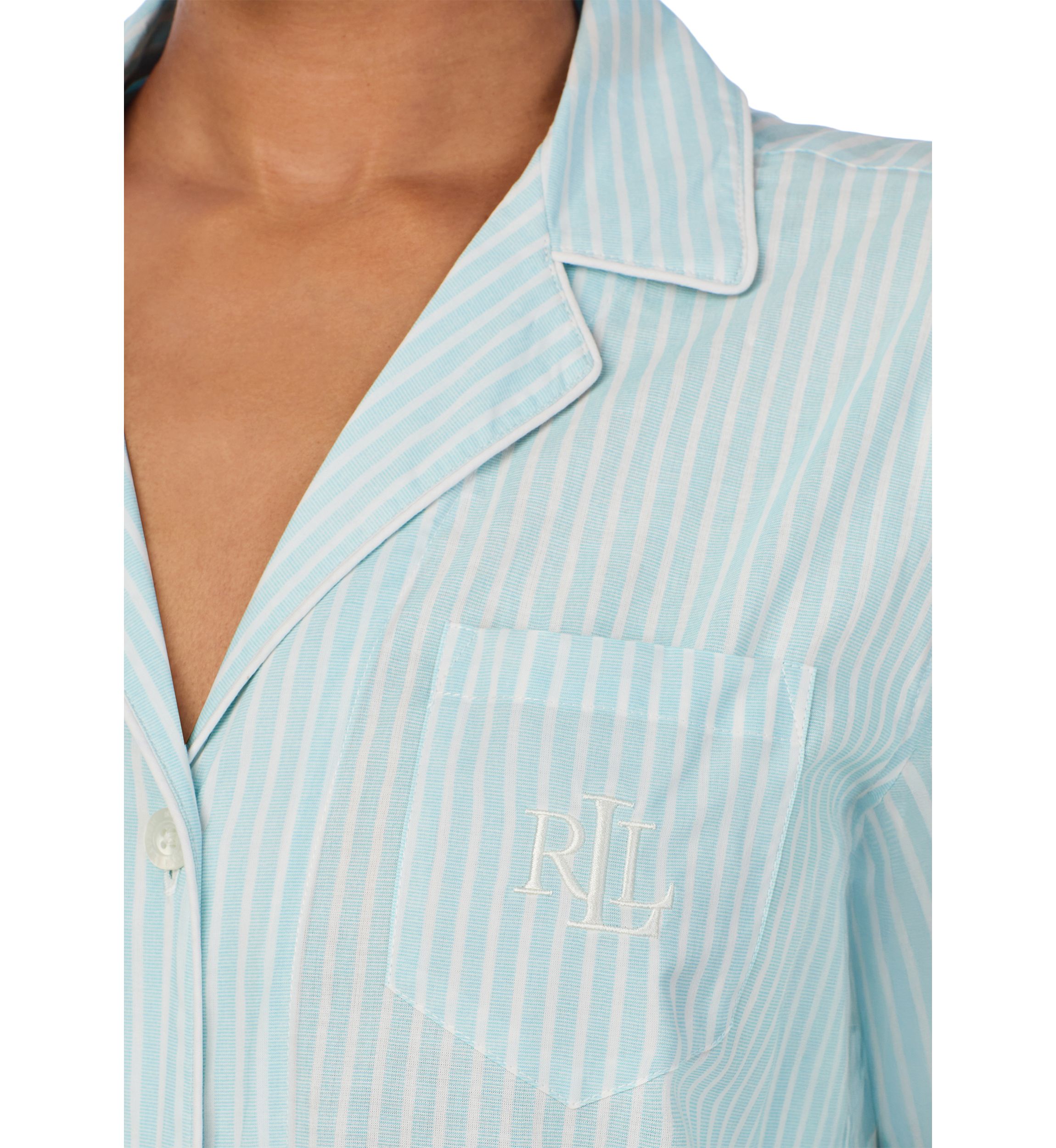 Long Sleeve Notch Collar Long Pant Pajama Set