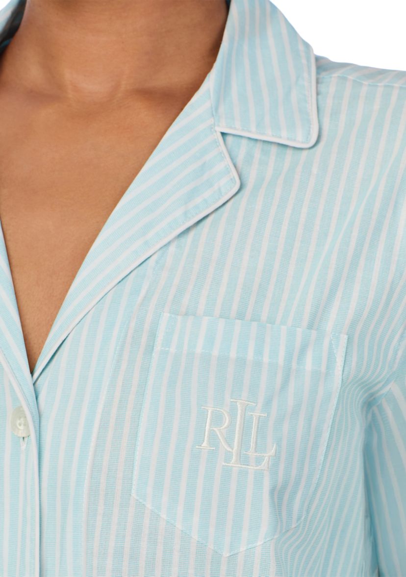 Long Sleeve Notch Collar Long Pant Pajama Set