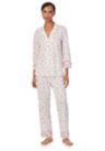 3/4 Sleeve Notch Collar Ankle Pant Pajama Set