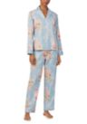 Long Sleeve and Pants Woven Notch PJ Set